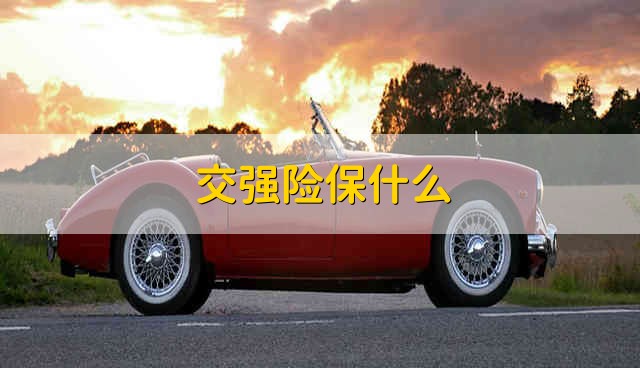 車輛交強險保什么 車輛交強險都保哪些