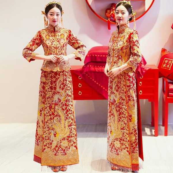 秀禾服、龍鳳褂，明星婚禮追捧的兩種婚服，你喜歡哪個？