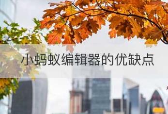 小螞蟻編輯器好用嗎？小螞蟻編輯器的優缺點介紹