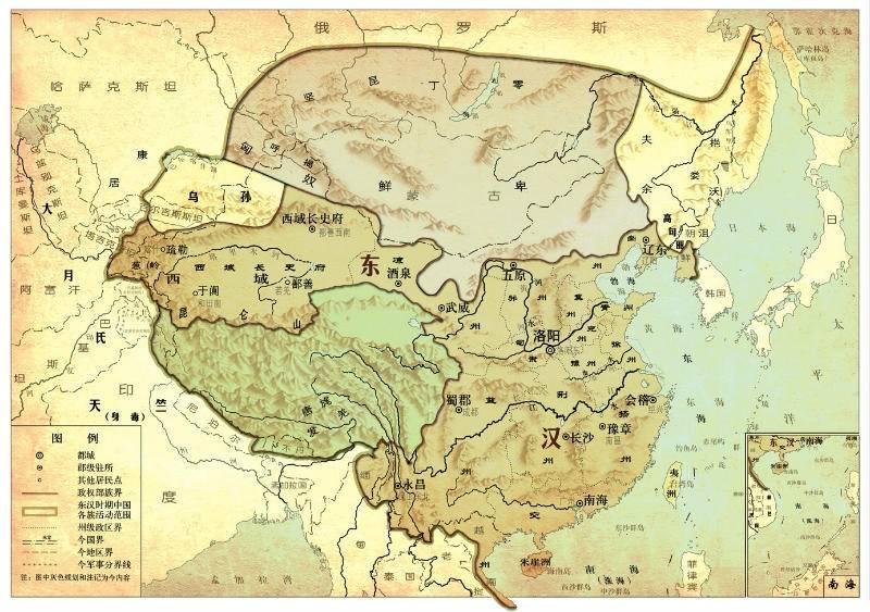 東漢歷史簡介:東漢時期的歷史、東漢歷史地圖