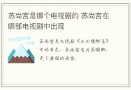 蘇尚宮是哪個電視劇的 蘇尚宮在哪部電視劇中出現