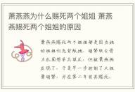 蕭燕燕為什么賜死兩個姐姐 蕭燕燕賜死兩個姐姐的原因