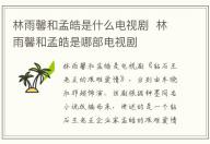 林雨馨和孟皓是什么電視劇 林雨馨和孟皓是哪部電視劇