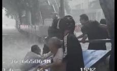 老人被沖倒 公交司機(jī)用車擋住激流 小舉有大愛！