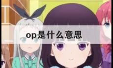 網絡用語op是什么意思 包括原批的五種含義