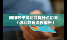 美團(tuán)蘇寧逾期會(huì)有什么后果(逾期處理流程解析)