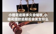 小橙花逾期多久會催收,借款逾期后會發(fā)生什么