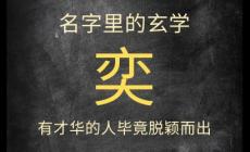 起名名字深度解釋：奕字一般人壓不住，忌諱與講究？